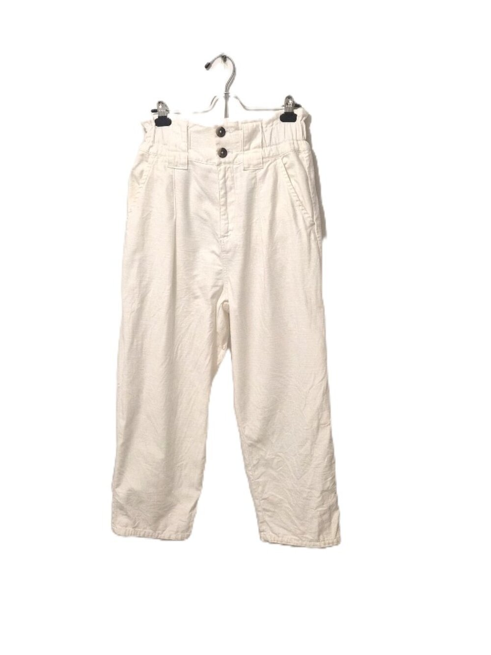 Free People High-Waisted Wide-Leg Cotton Pants Boho Vacation Coastal Resort